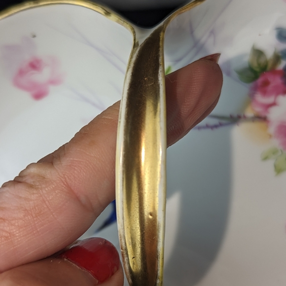 Antique Noritake Morimura Nippon Hand Painted Dish With Gold Gilt Handle - Picture 7 of 10
